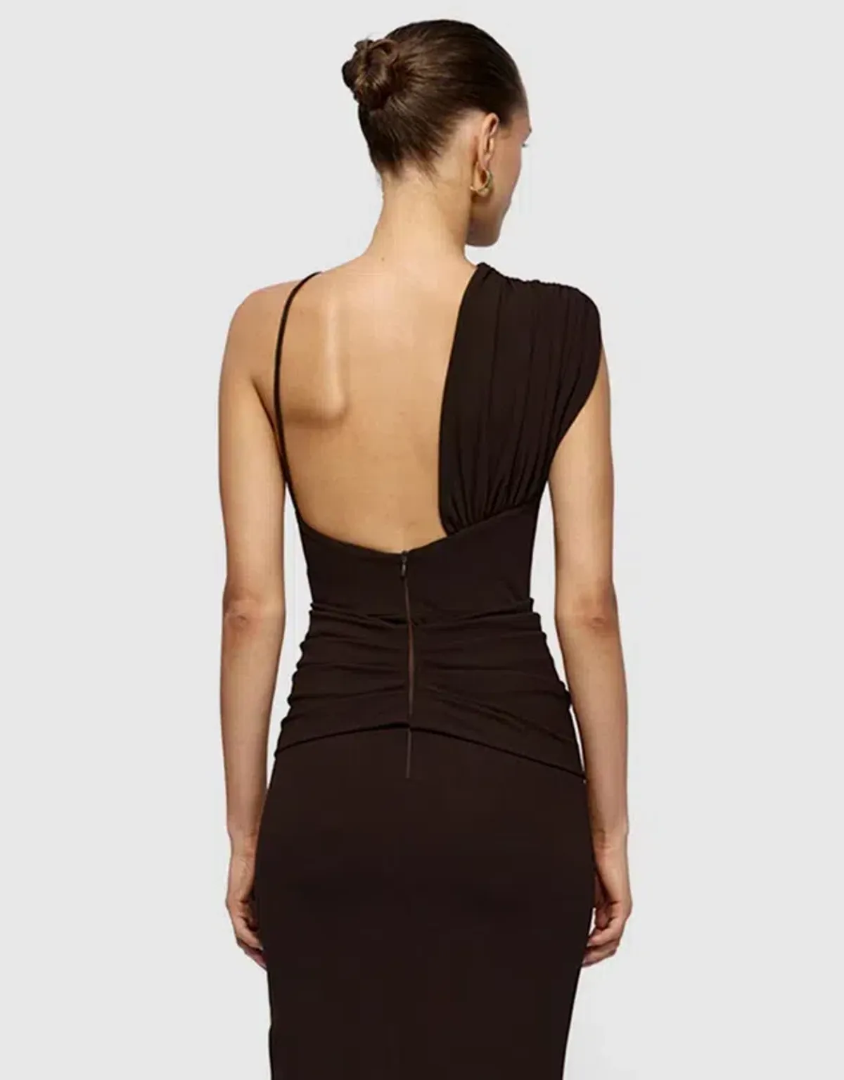 Effie Kats Greer Maxi Gown Coffee Size 8 - Image 5