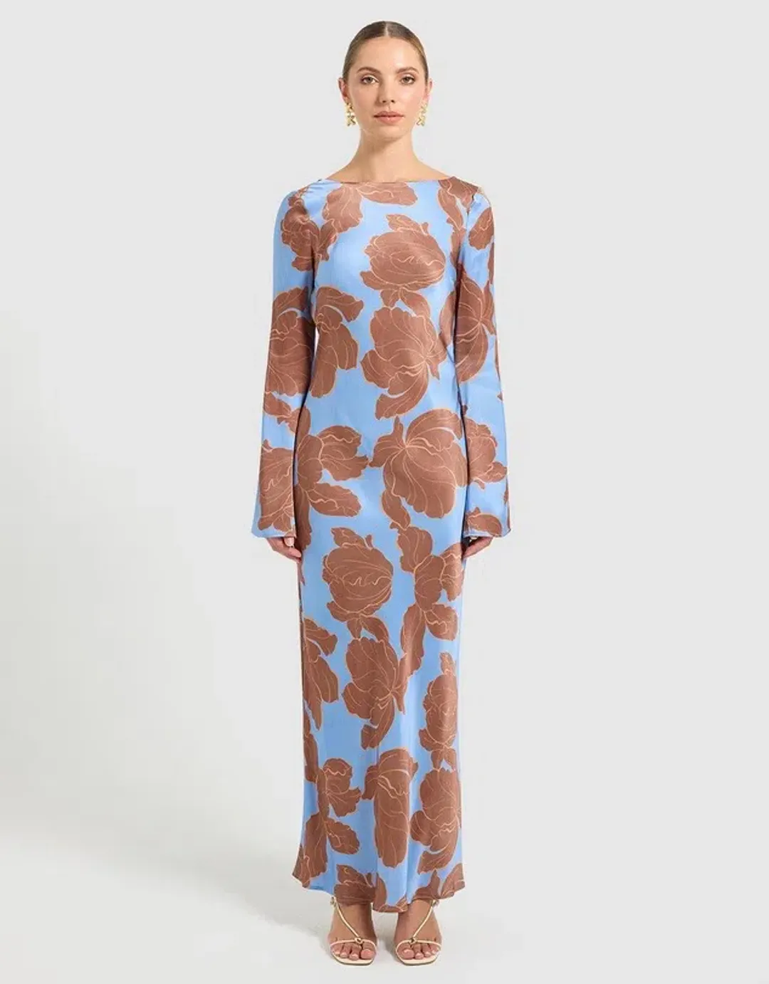 Pasduchas Lucent Sleeve Midi Dress Floral Size AU 12 for rent on The Volte - main image