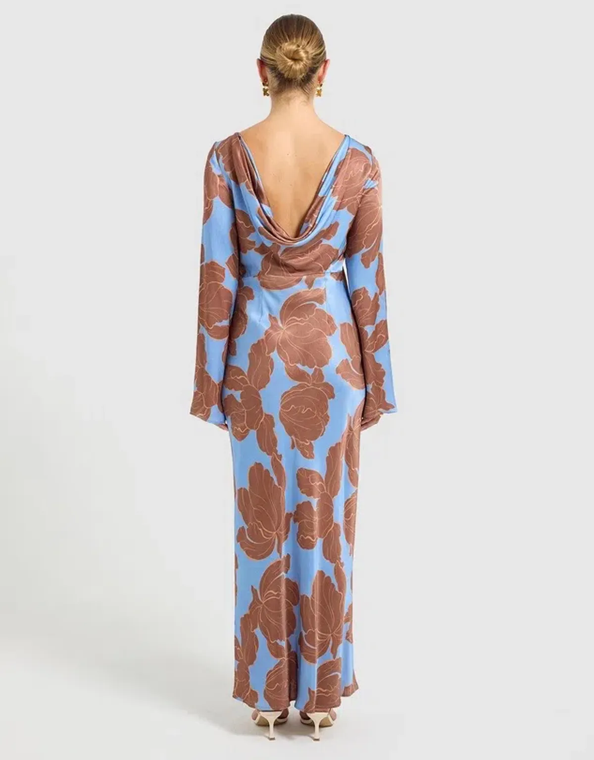 Pasduchas Lucent Sleeve Midi Dress Floral Size AU 12 - Image 2