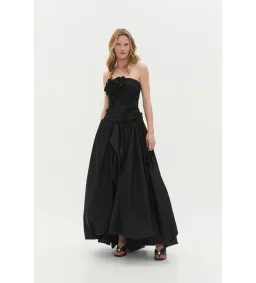 Aje Splendour Flower Gown in Black Size AU8 for rent on The Volte - image 1