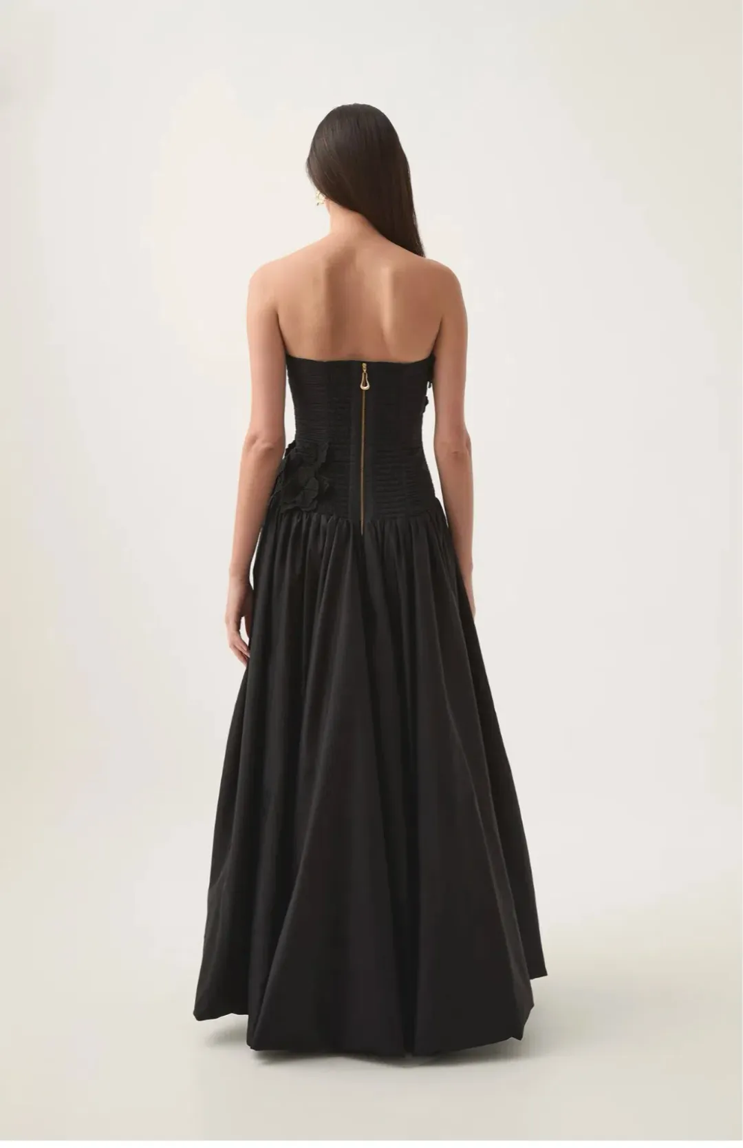 Aje Splendour Flower Gown in Black Size AU8 for rent on The Volte - main image