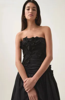 Aje Splendour Flower Gown in Black Size AU8 for rent on The Volte - image 3