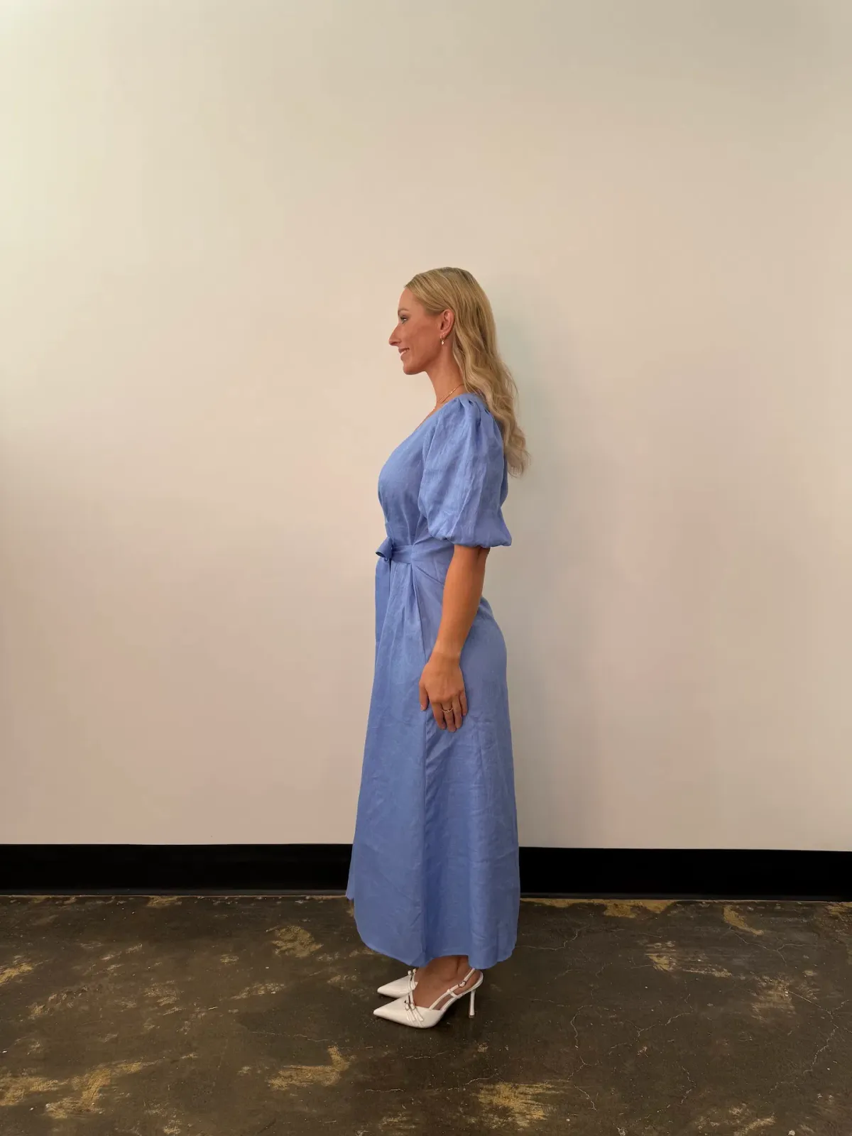 Pasduchas Vera Button Midi Dress Blue Size 16 - Image 5