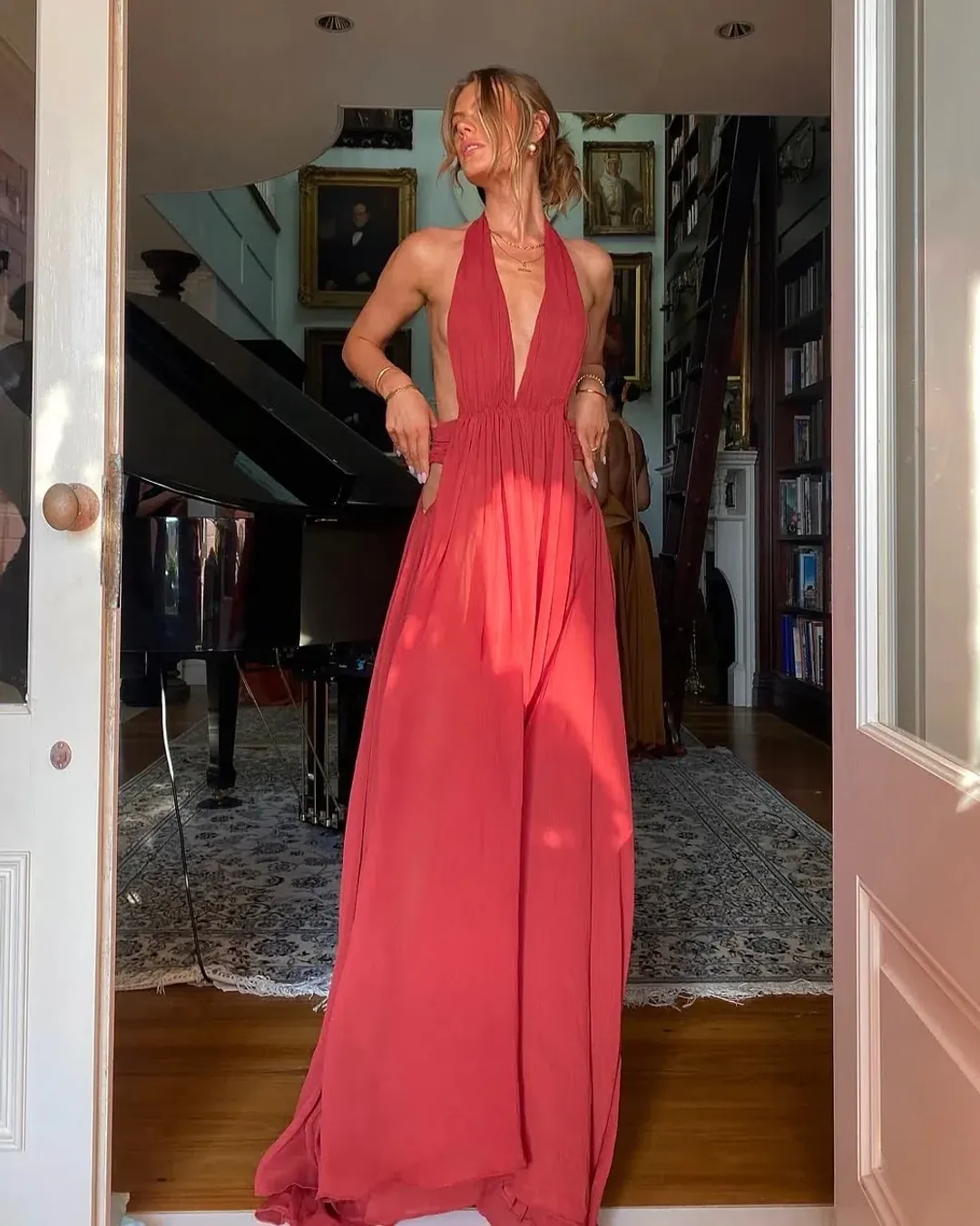 Arcina Ori Florence Dress in Red Size S / AU8 for rent on The Volte - main image