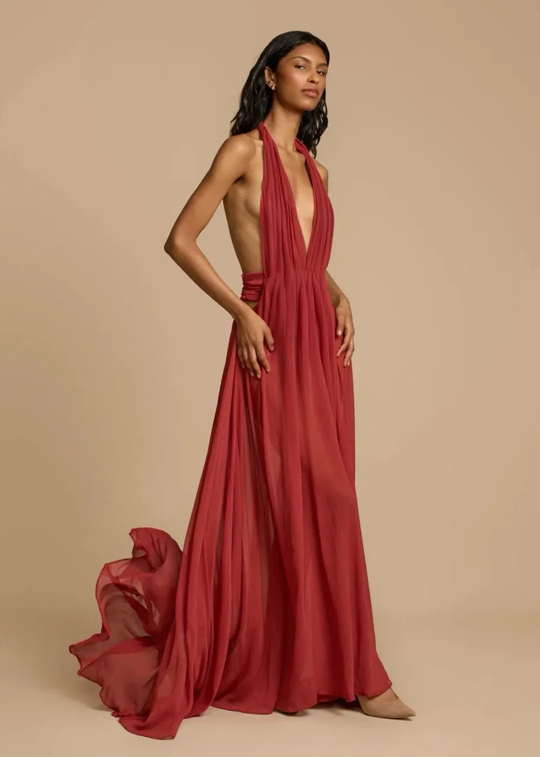 Arcina Ori Florence Dress in Red Size S / AU8 for rent on The Volte - main image