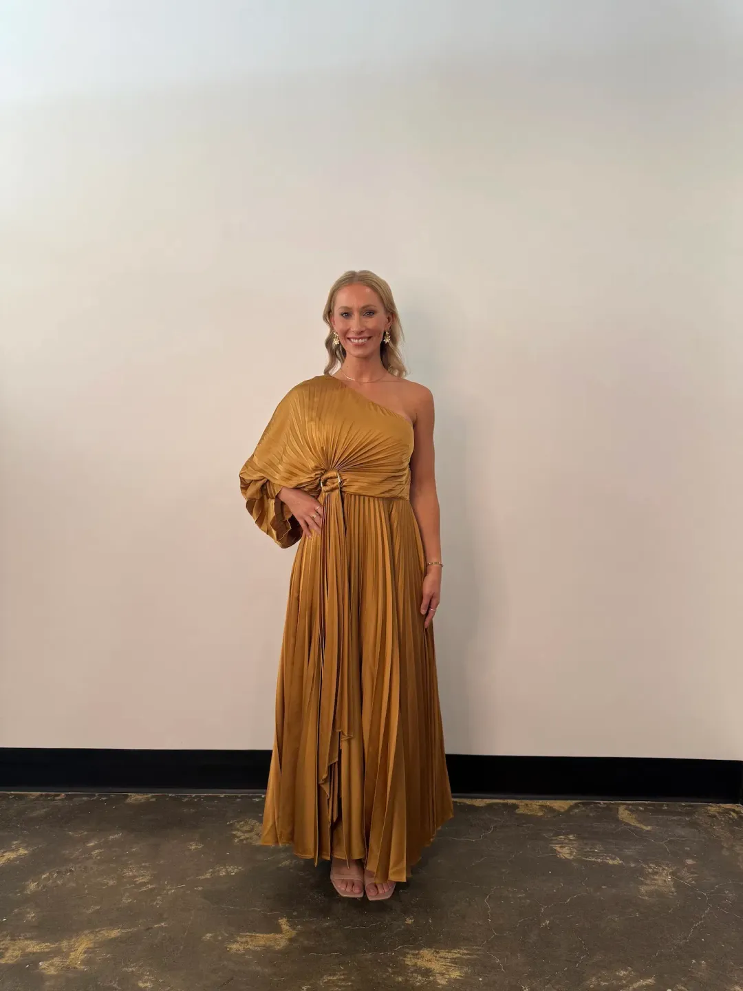 Acler Sadgill Maxi Dress Caramel Size 14 for rent on The Volte - main image