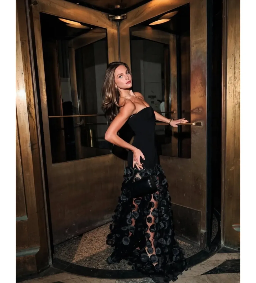 Bronx and Banco Harper Strapless Gown Black Size S AU 8 for rent on The Volte - main image
