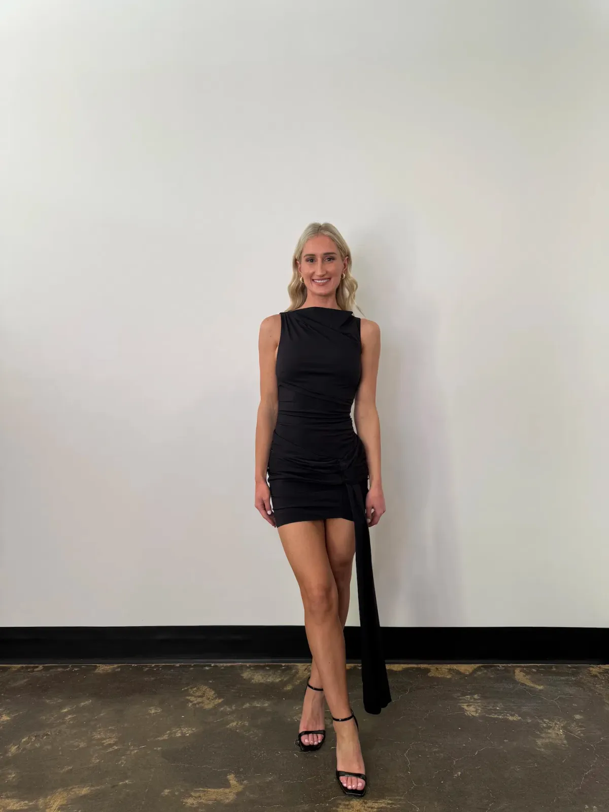 Bec & Bridge Domenic Asymmetrical Mini Dress Black Size 6 - Image 4