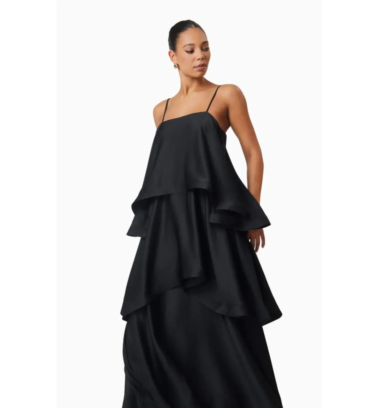 Elliatt Tilly Tiered Maxi Dress Black Size 10 - Image 5
