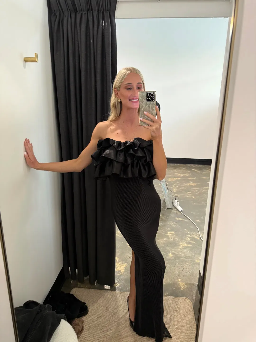 Lidee Woman Paris Tube Dress Noir Maxi Black Size AU 10 for rent on The Volte - main image