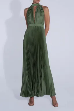 Lidee Woman Chateau Gown Maxi Dress in Moss Size AU 8 for rent on The Volte - image 1