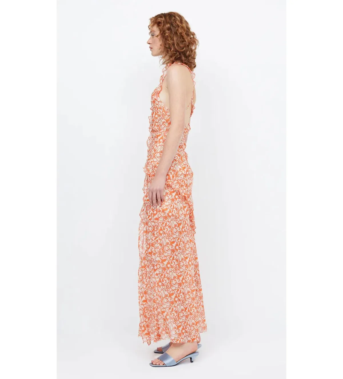 Bec & Bridge Firefly Frill Maxi Dress Fiesta Floral Size AU 8 - Image 3