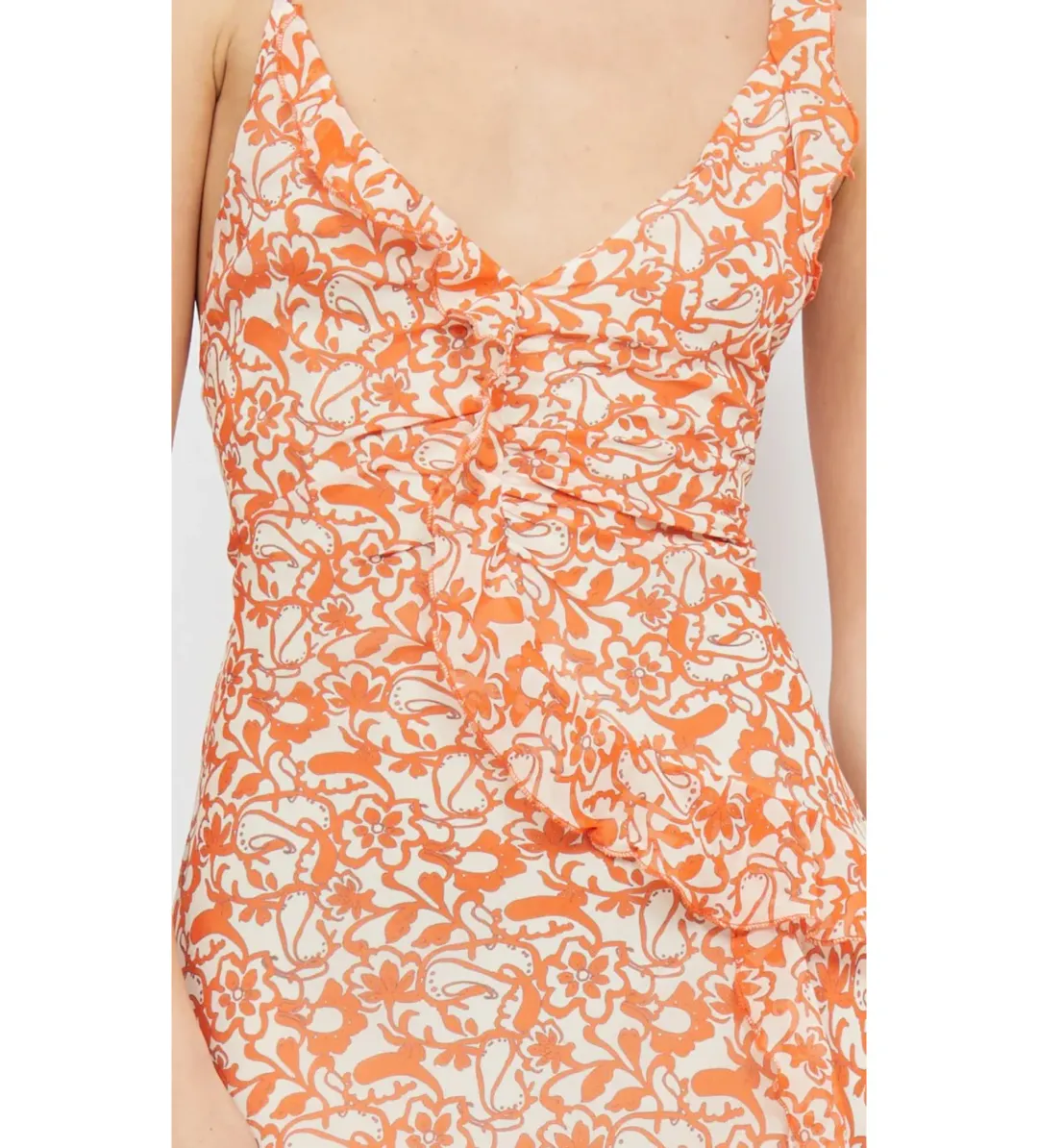 Bec & Bridge Firefly Frill Maxi Dress Fiesta Floral Size AU 8 for rent on The Volte - main image