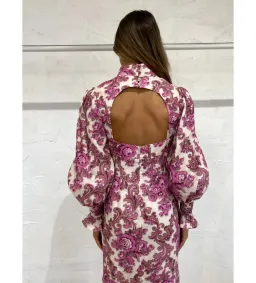 Alemais Isla Midi Dress in Magenta Size AU 12 for rent on The Volte - image 9