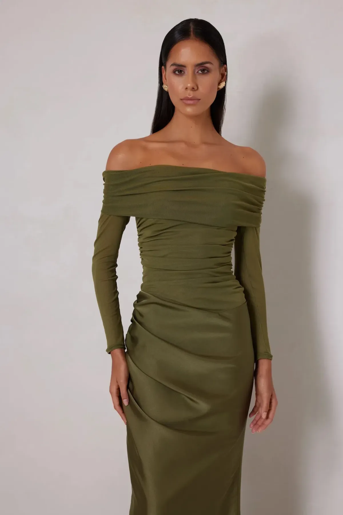 ELLE ZEITOUNE AMY OLIVE MAXI / GREEN / SIZE 8 - Image 3