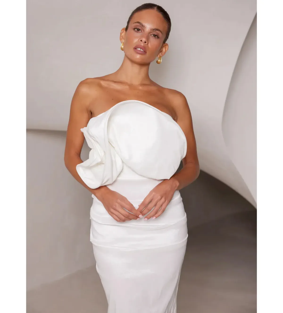 Elle Zeitoune Marley Midi Dress in White Size AU 12 - Image 6