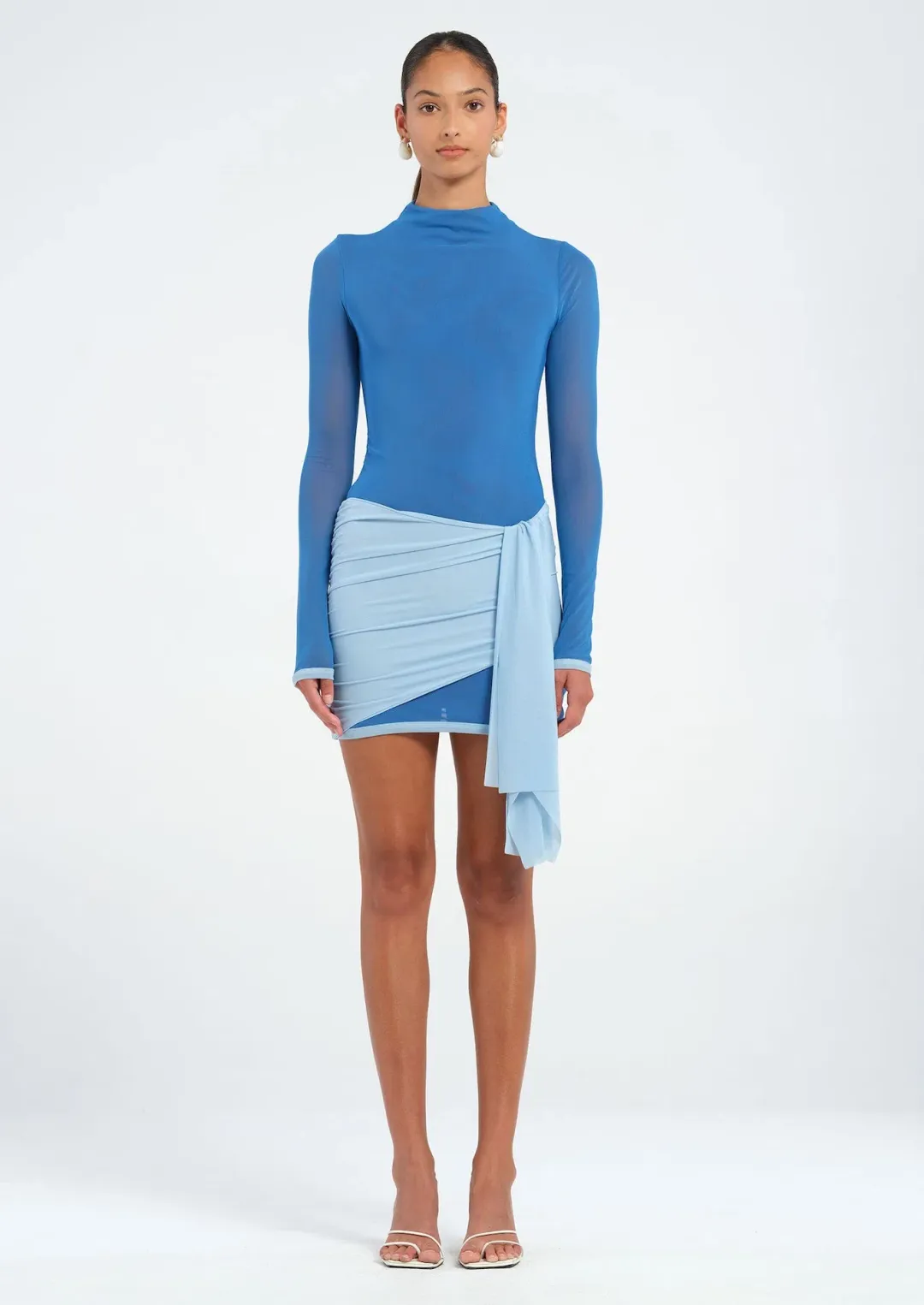 BENNI Kingsley Mini Dress in Blue Size 12 for rent on The Volte - main image