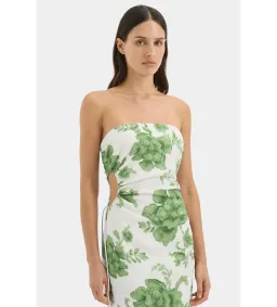 Sir the Label Gardella Strapless Midi Dress Frisa Print Size 0 AU 6 for rent on The Volte - image 4