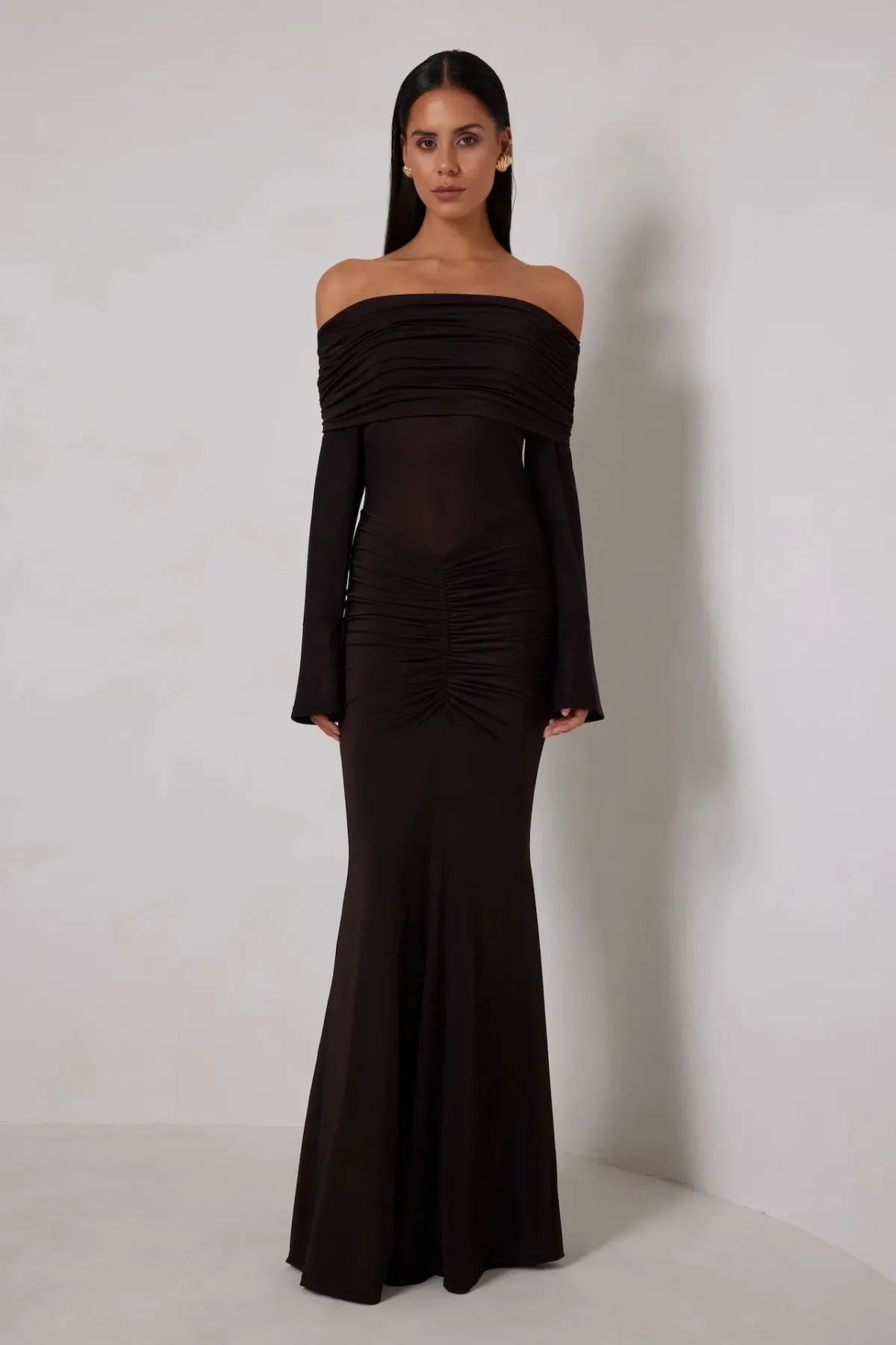 Elle Zeitoune Paige Maxi Espresso Size 8 for rent on The Volte - main image