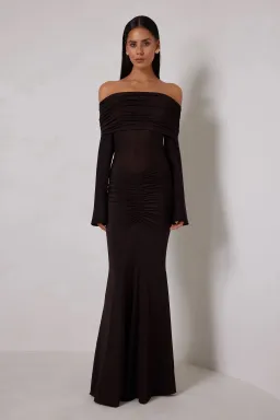 Elle Zeitoune Paige Maxi Espresso Size 8 for rent on The Volte - image 1