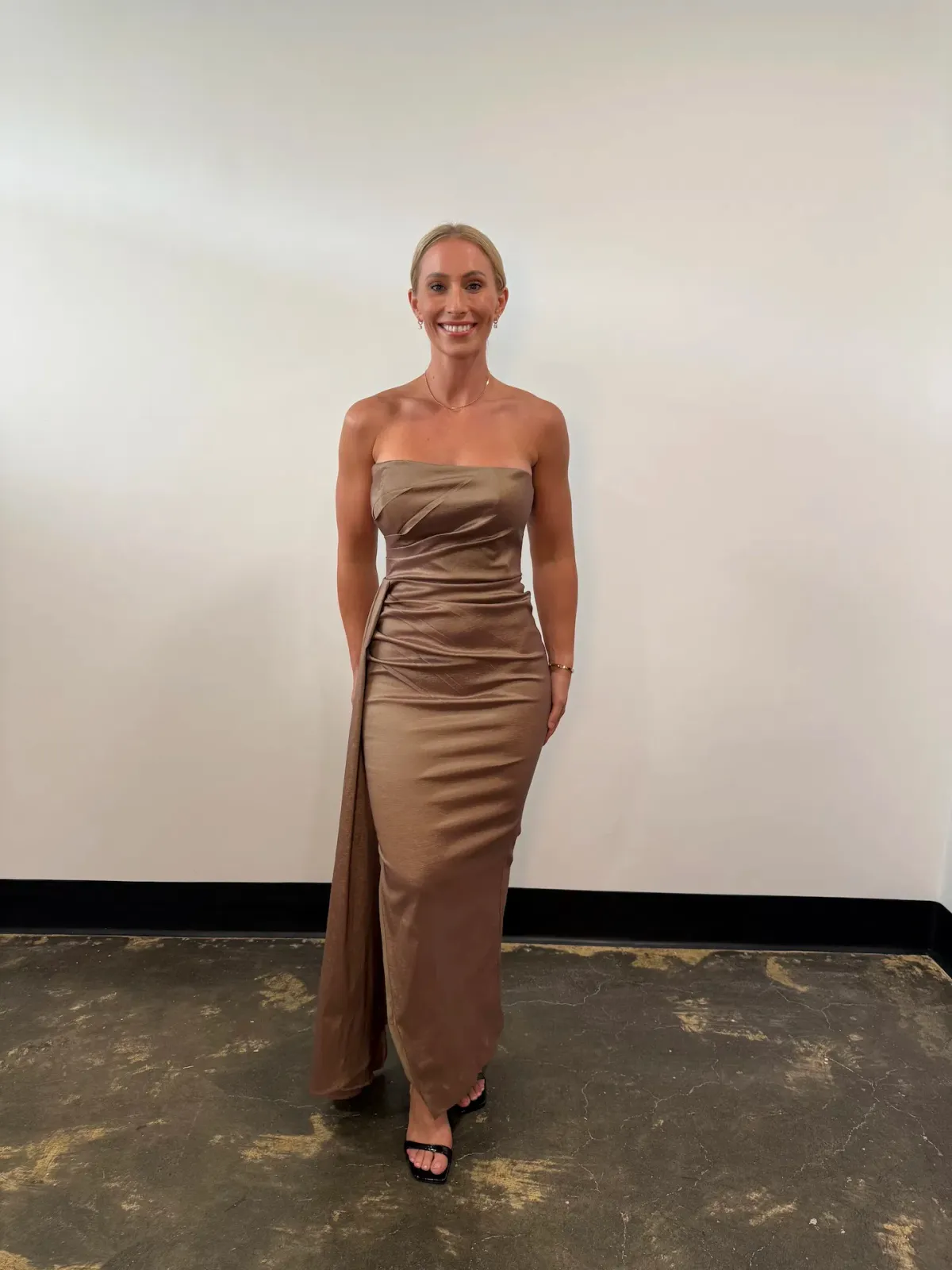 Elle Zeitoune Paulina Maxi Dress Cocoa Size 12 - Image 5