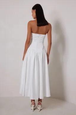 Elle Zeitoune Maggie Midi Dress White Size 12 for rent on The Volte - image 3