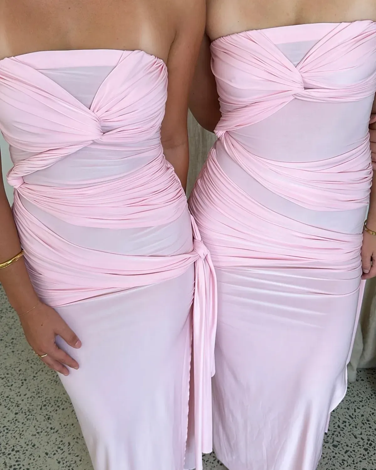 Natalie Rolt Miranda Floor Length Gown Dress in Blossom Pink Size 1 / AU 8 - Image 6