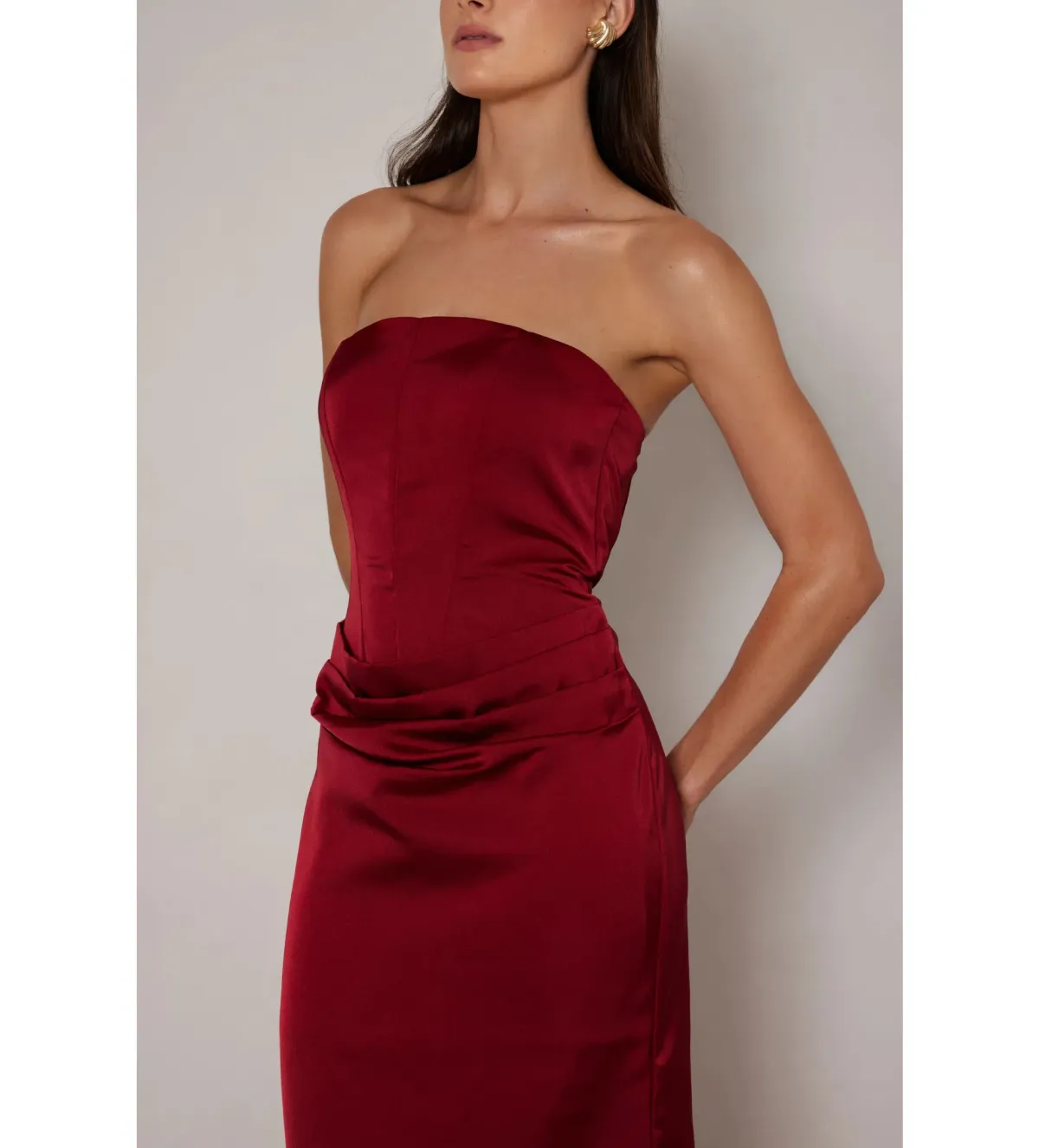 Elle Zeitoune Annie Maxi Gown in Scarlet Size AU 12 - Image 3