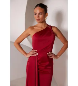 Elle Zeitoune Rhea Maxi Gown in Wine Size AU 14 for rent on The Volte - image 4