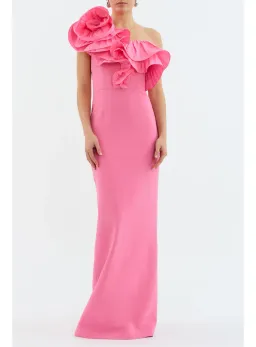 Rebecca Vallance Rosita Floor Length Gown Pink Size 6 for rent on The Volte - image 1