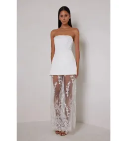 Elle Zeitoune Janice Maxi Dress White Size 6 for rent on The Volte - image 1
