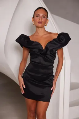 Elle Zeitoune Avi Mini Dress Black Size 10/12 for rent on The Volte - image 2