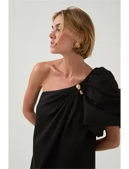 Aje Cira Mini Dress Black Size 8 for rent on The Volte - image 5