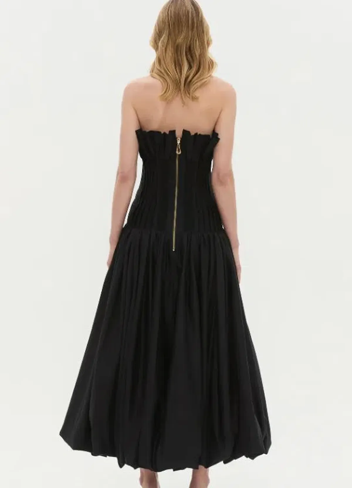 Aje Ivy Bubble Hem Gown in Black Size 6 - Image 2