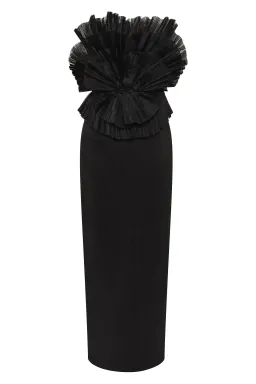 Aje Kira Midi Dress Black Size AU 8 for rent on The Volte - image 7