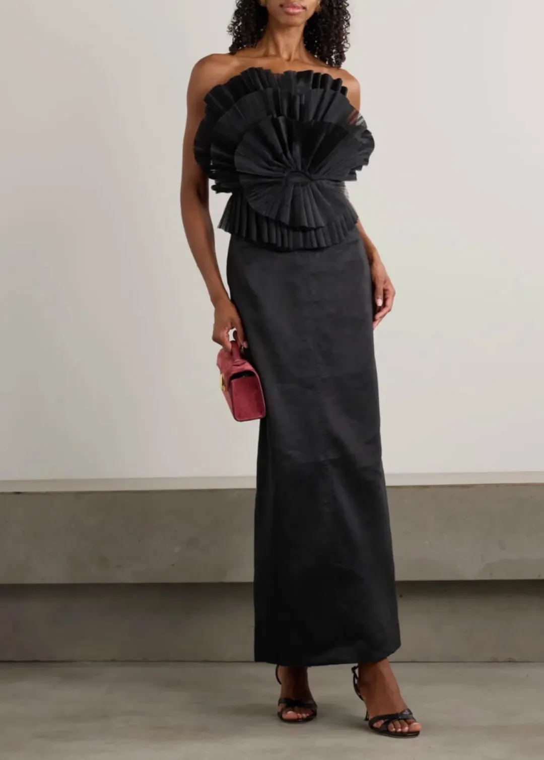 Aje Kira Midi Dress Black Size AU 10 for rent on The Volte - main image