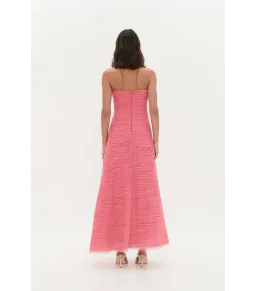 Aje Soundscape Maxi Dress in Guava Pink Size AU 8 for rent on The Volte - image 3