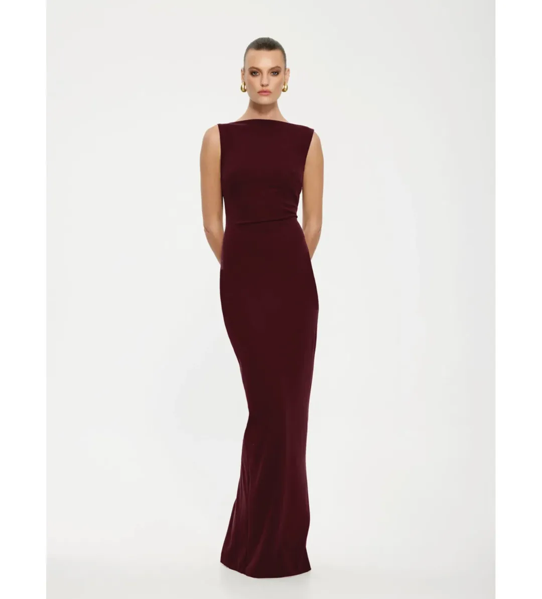 Effie Kats Verona Gown in Wine Size M/AU 10 for rent on The Volte - main image