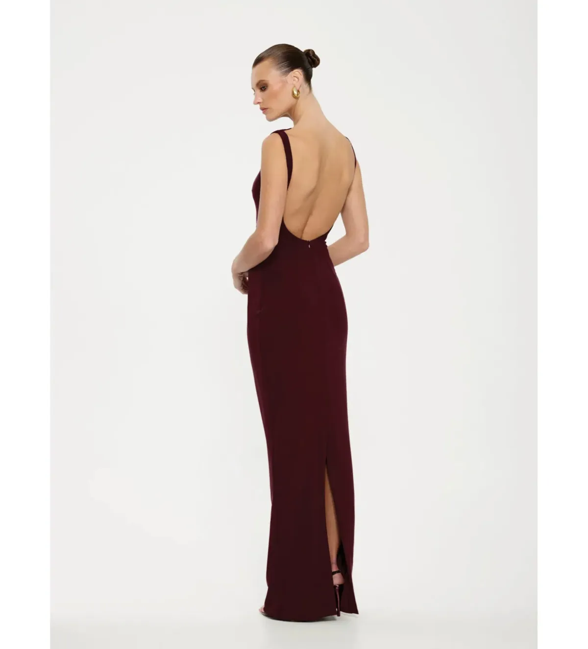 Effie Kats Verona Gown in Wine Size M/AU 10 - Image 3