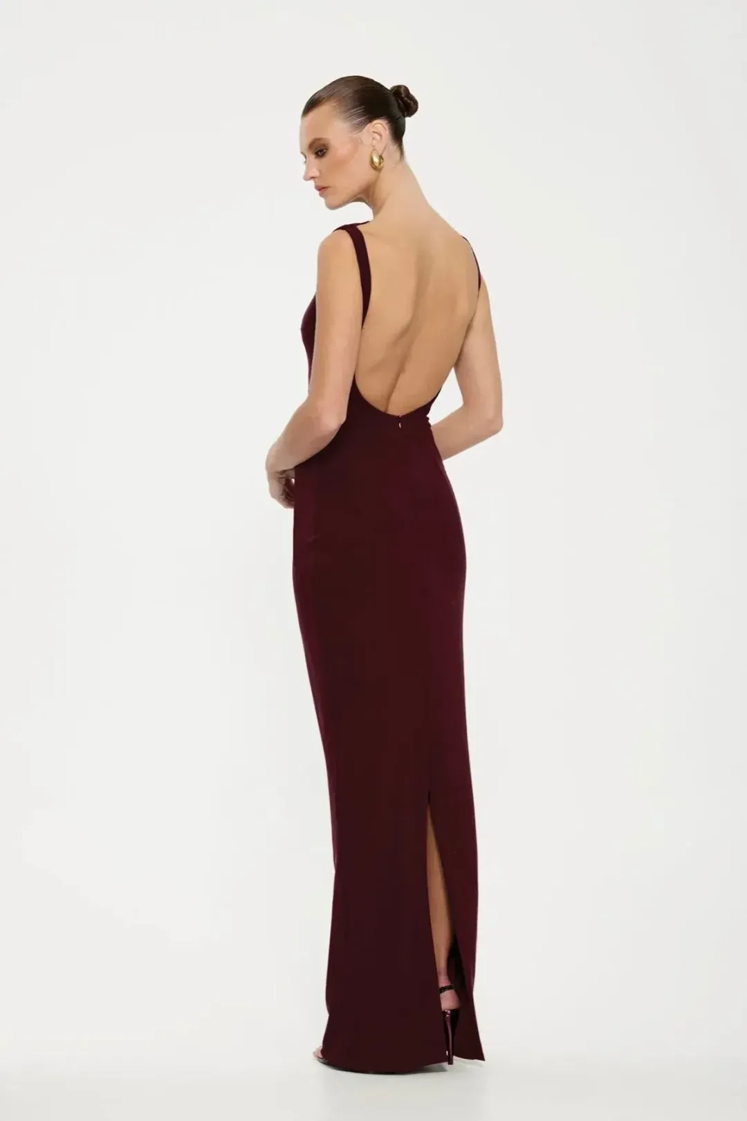 Effie Kats Verona Gown in Wine Size L / AU 12 for rent on The Volte - main image