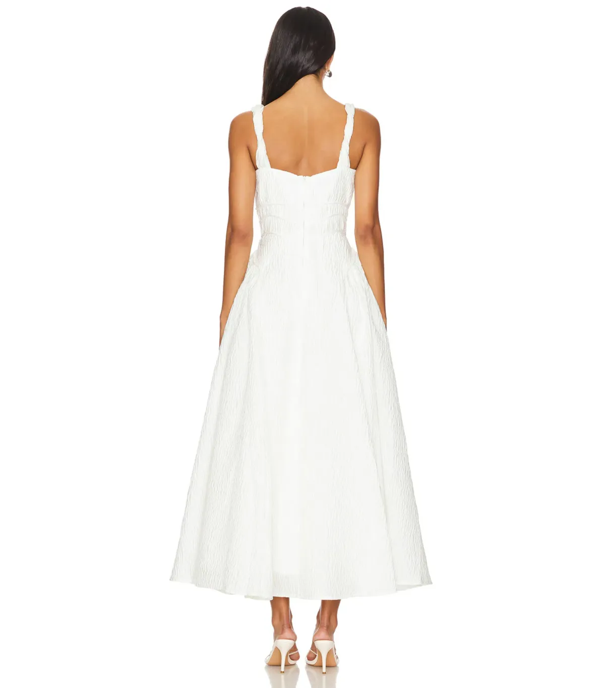 Rachel Gilbert Sophie Strap Midi Dress White Size AU 10 - Image 2
