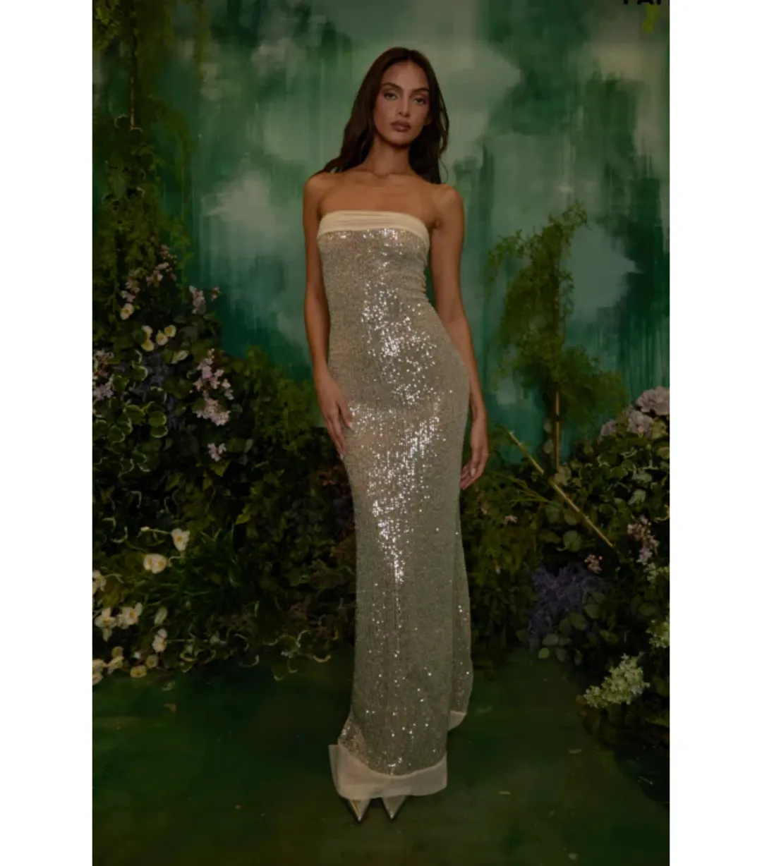 Fait Par Foutch Elizabeth Maxi Dress in Diamond Size AU 6 for rent on The Volte - main image