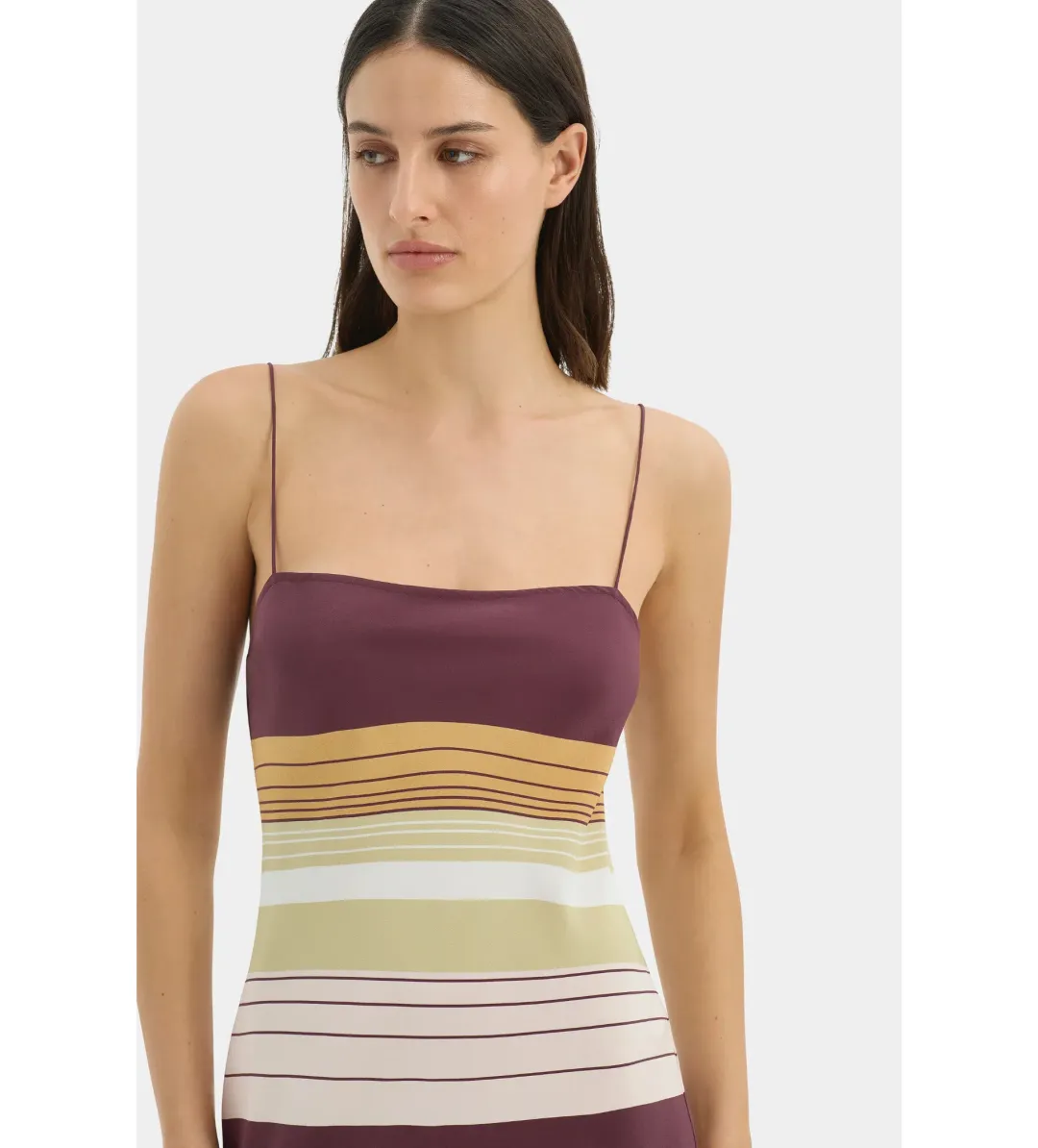 Sir the Label Fontana Slip Maxi Dress Elisa Stripe Size 1 AU 8 for rent on The Volte - main image