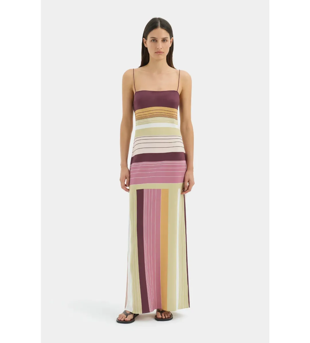 Sir the Label Fontana Slip Maxi Dress Elisa Stripe Size 1 AU 8 for rent on The Volte - main image