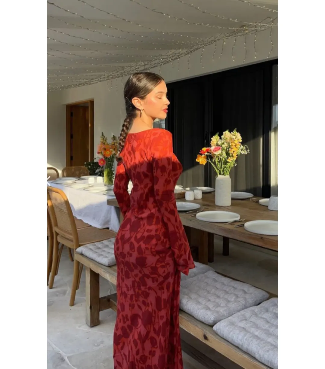 Realisation Par Gia Maxi Dress Red Print Size AU 10 for rent on The Volte - main image