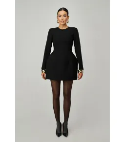 Lillian Khallouf Elle Mini Dress Black Size AU 12 for rent on The Volte - image 1