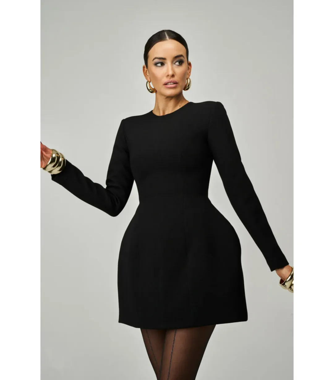 Lillian Khallouf Elle Mini Dress Black Size AU 12 for rent on The Volte - main image