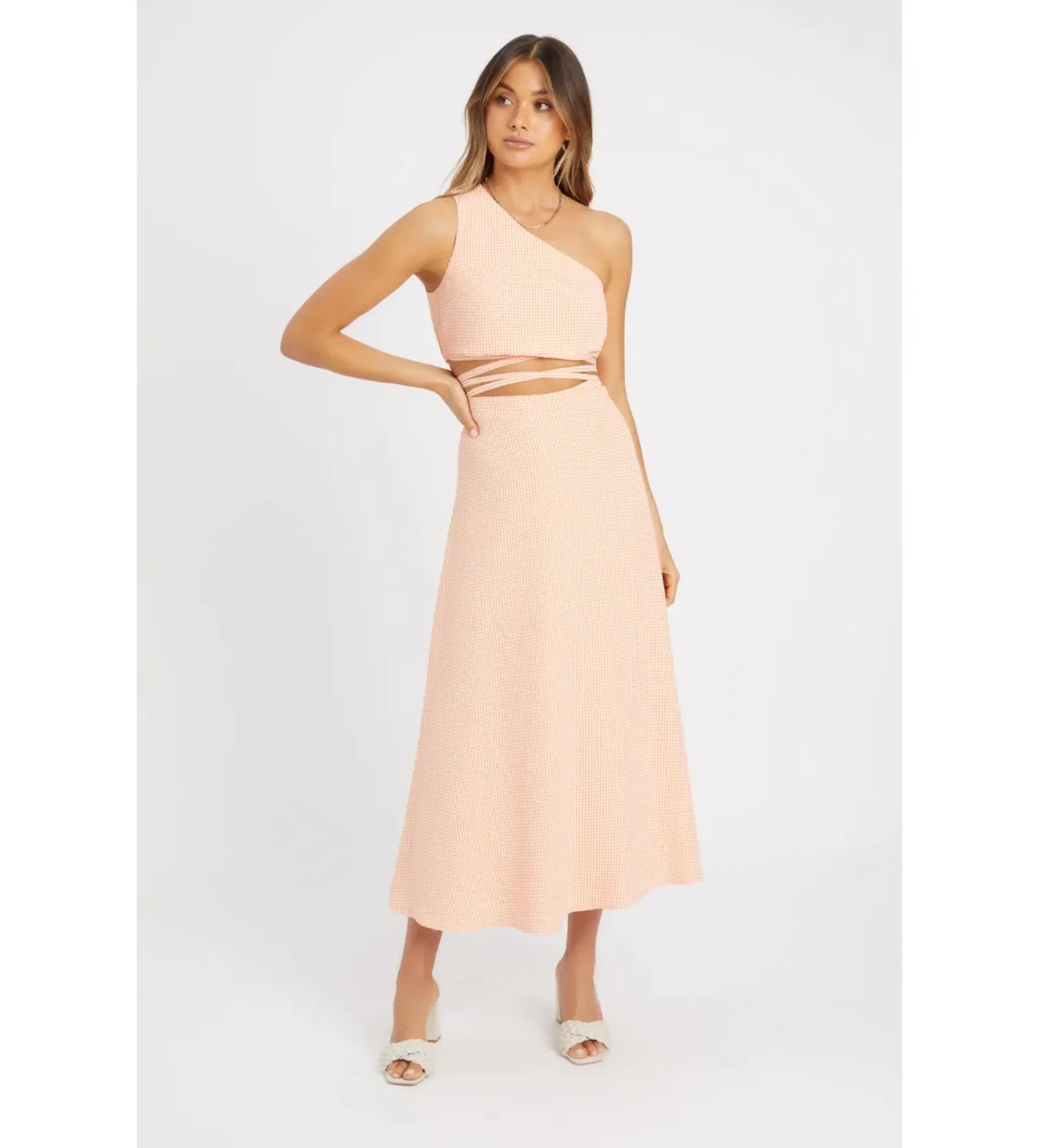 Kookai Brady Tie Top and Midi Skirt Set in Multi Size AU 12 - Image 1