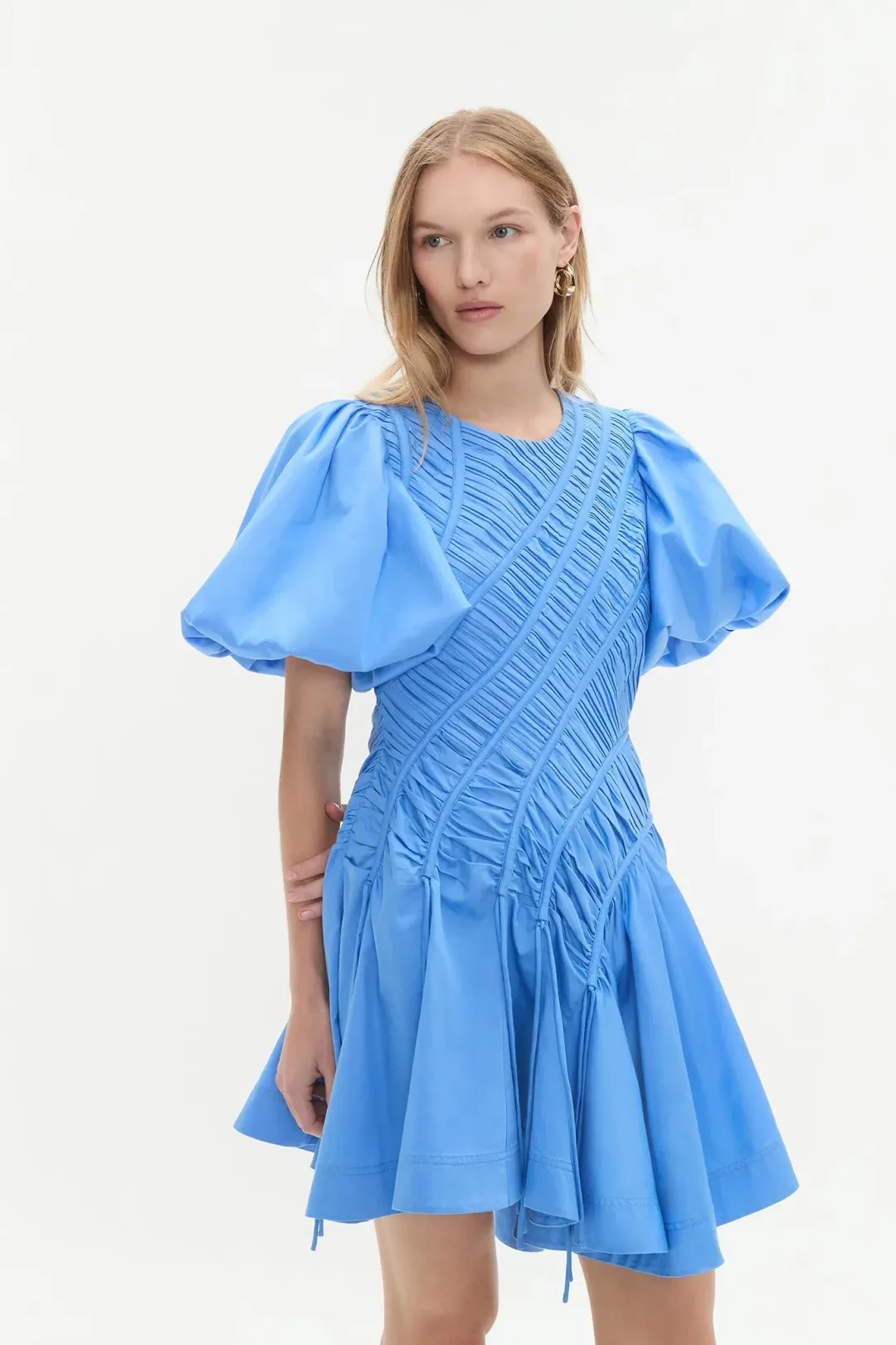 Aje Wisteria Mini Dress Blue Size 10 for rent on The Volte - main image