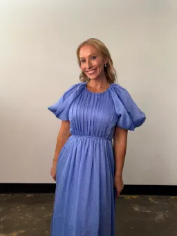 Aje Alma Midi Dress Blue Size 12 for rent on The Volte - image 5